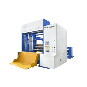 Máquina de corte de papel de rebobinagem de eixo único